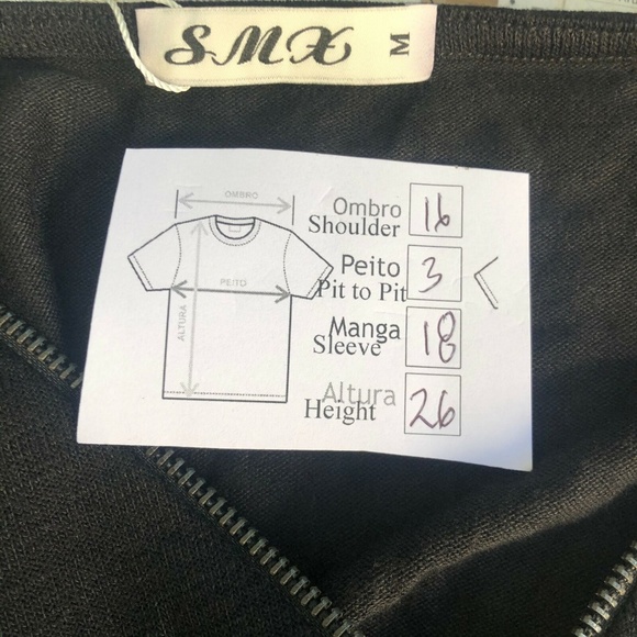 Top Blouse Casual Short Sleeve Black Zipped Up - Picture 7 of 8